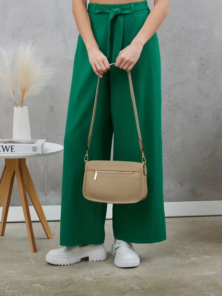 Женская кожаная сумка Paul Rayner beige 6333