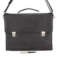 Элегантный мужской кожаный портфель Armani 5000-1