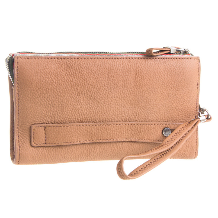 Коричневый мужской клатч на молнии GALIB M-030