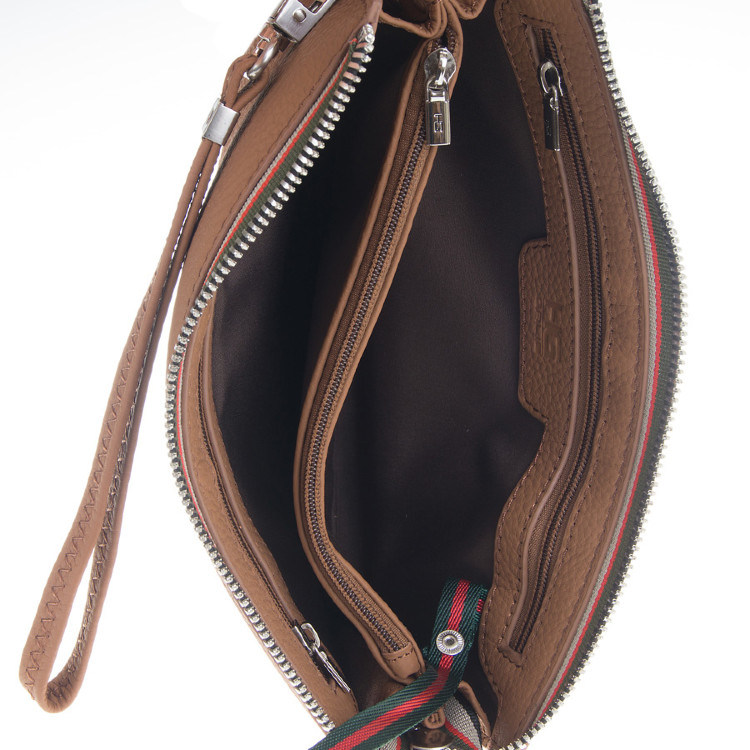 Мужской клатч кожаный коричневый GALIB M-031