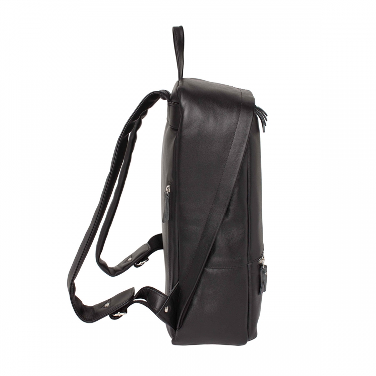 Рюкзак кожаный Adams Dark Black