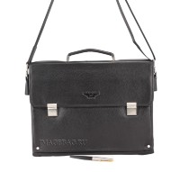 Большой кожаный портфель на застежках IP Collection 2845-1 