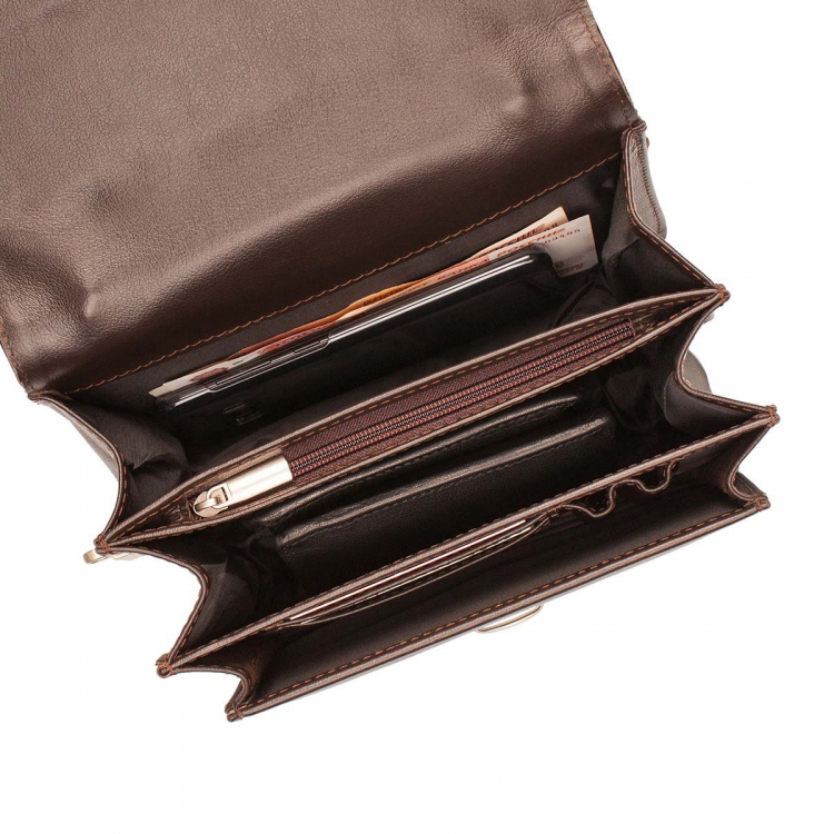 Барсетка мужская коричневая Alford Brown