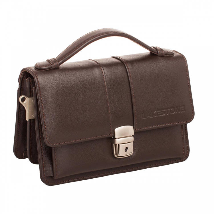 Барсетка мужская коричневая Alford Brown