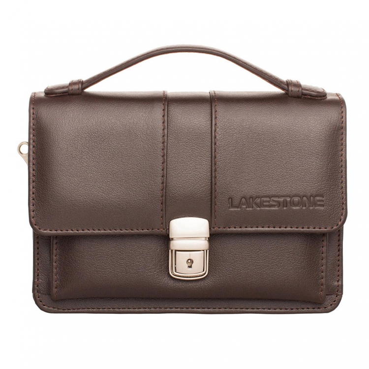 Барсетка мужская коричневая Alford Brown