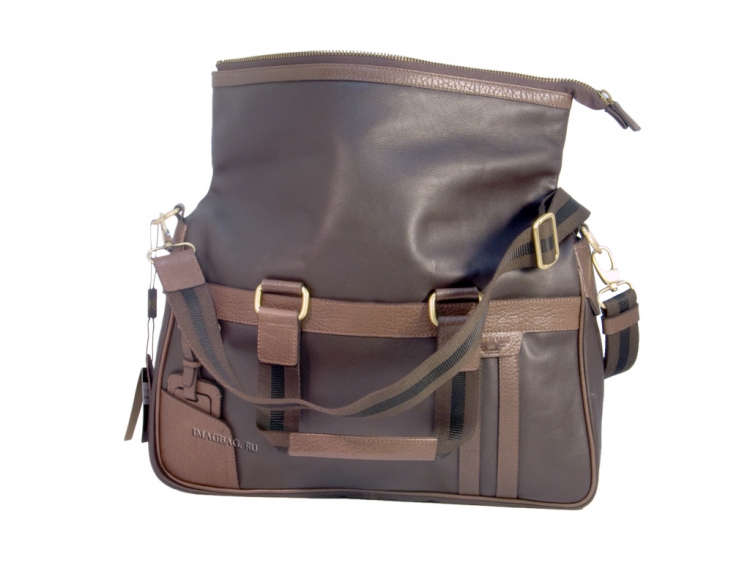 Мужской портфель коричневый IP Collection F 1947-5-53.4