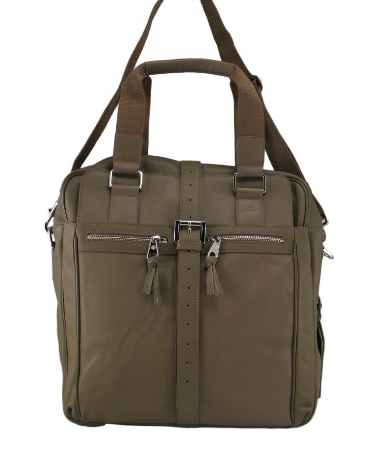 Дорожная кожаная сумка Mullbery 5122 khaki