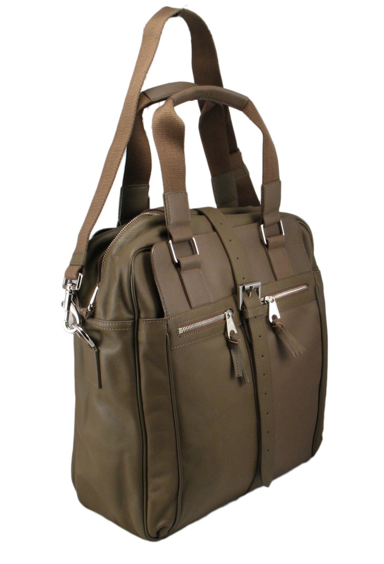 Дорожная кожаная сумка Mullbery 5122 khaki