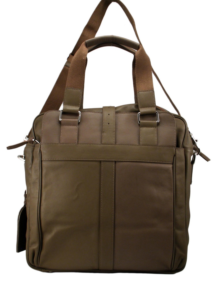 Дорожная кожаная сумка Mullbery 5122 khaki