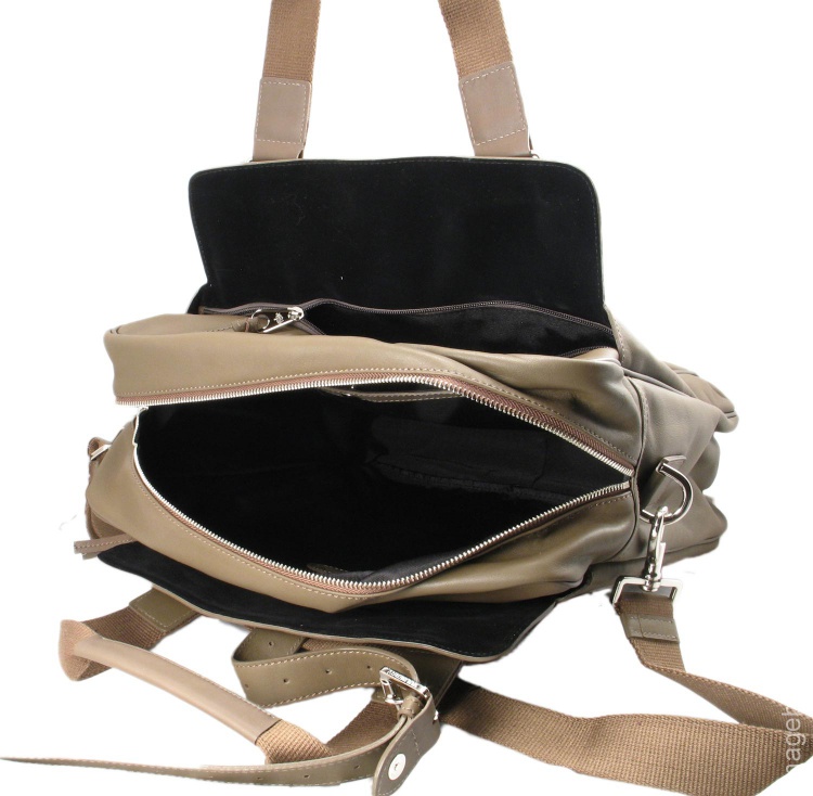 Дорожная кожаная сумка Mullbery 5122 khaki