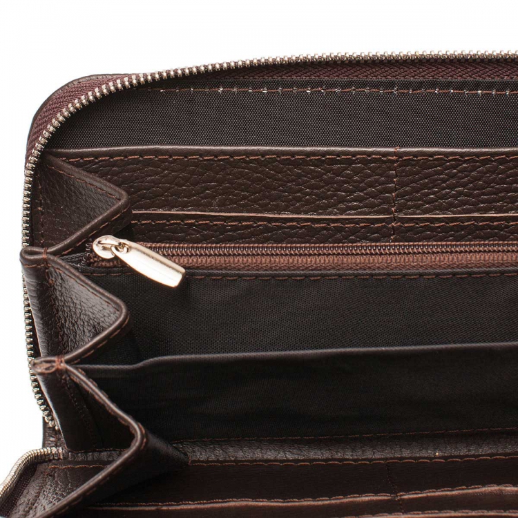 Коричневый мужской клатч на молнии из кожи Arnos Brown 932027/BR