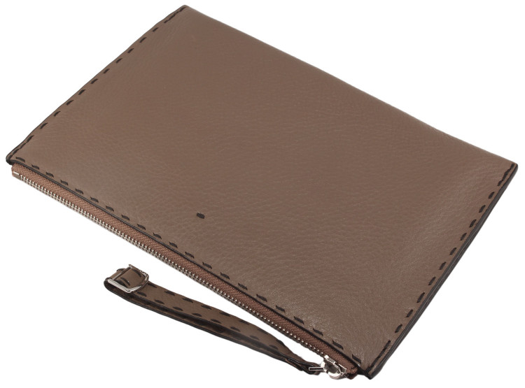  Папка для документов кожаная Fendi olive_9025