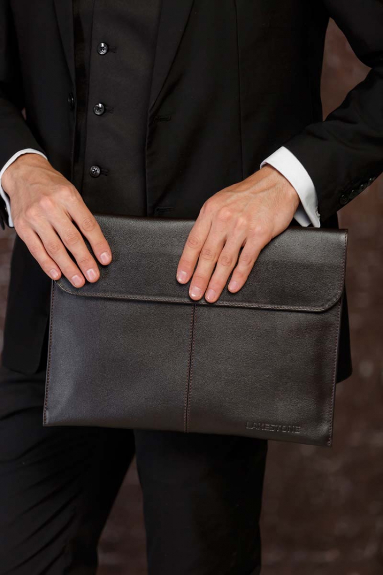 Коричневая кожаная папка Crosby Brown