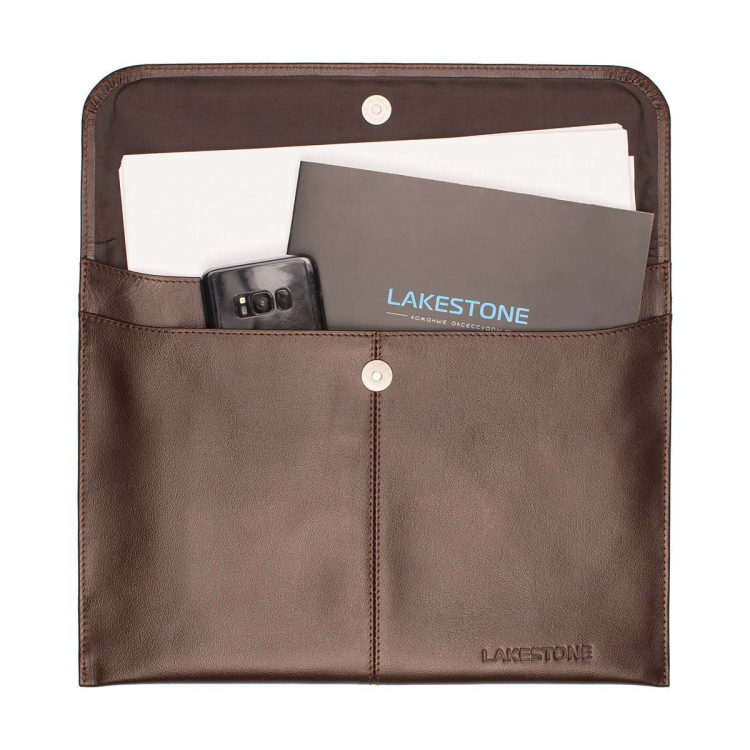 Коричневая кожаная папка Crosby Brown