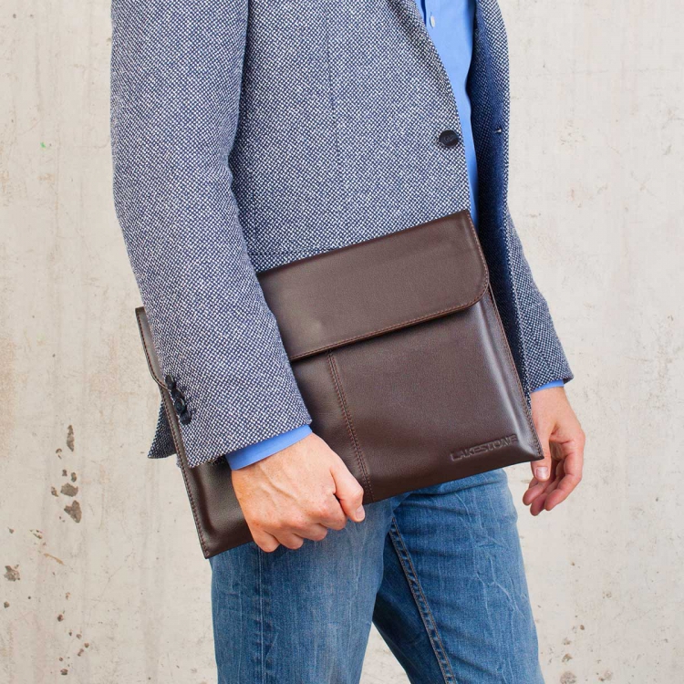 Коричневая кожаная папка Crosby Brown