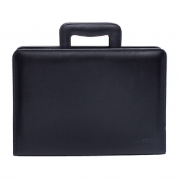 Папка для документов натуральная кожа Elton Black