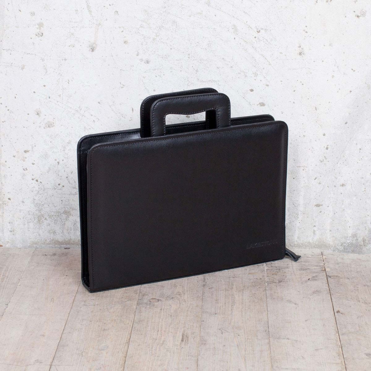 Папка для документов натуральная кожа Elton Black