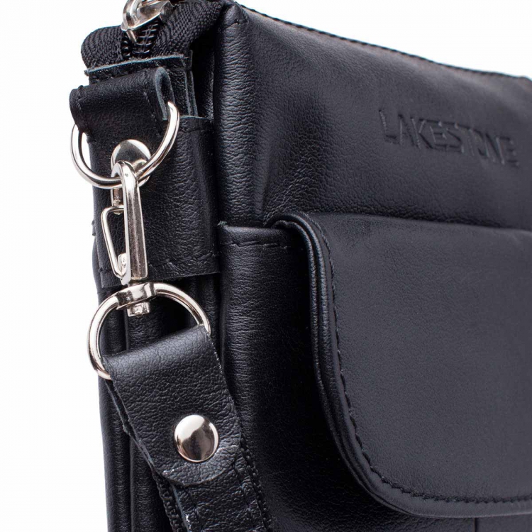 Кожаная маленькая сумка через плечо Osborne Black