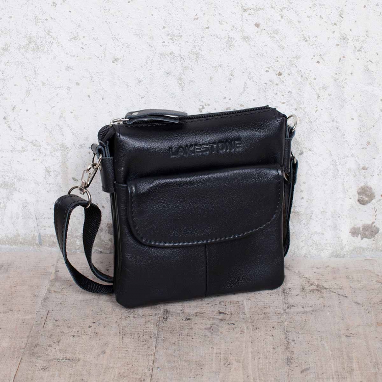 Кожаная маленькая сумка через плечо Osborne Black