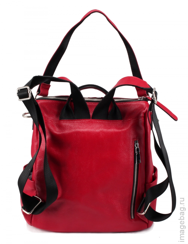 Женский рюкзак кожаный P.R. Grace red_8185