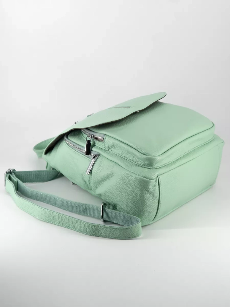 Рюкзак женский кожаный Paul Rayner мятный 1031