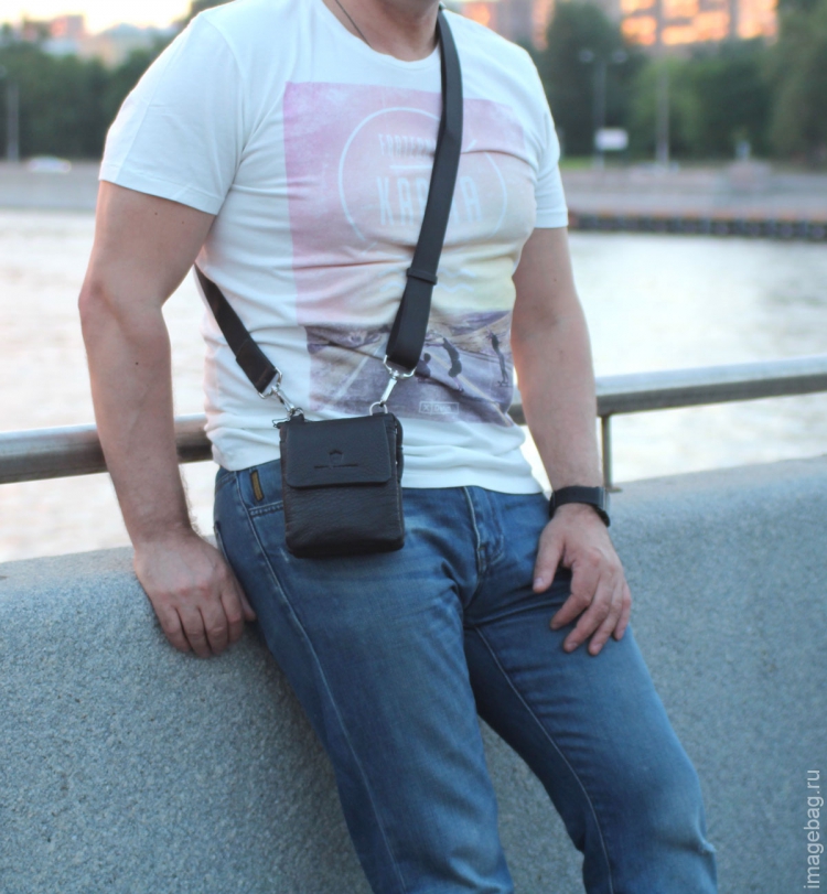 Сумка мужская на пояс Paul Rayner 8766-2-007-PR_485