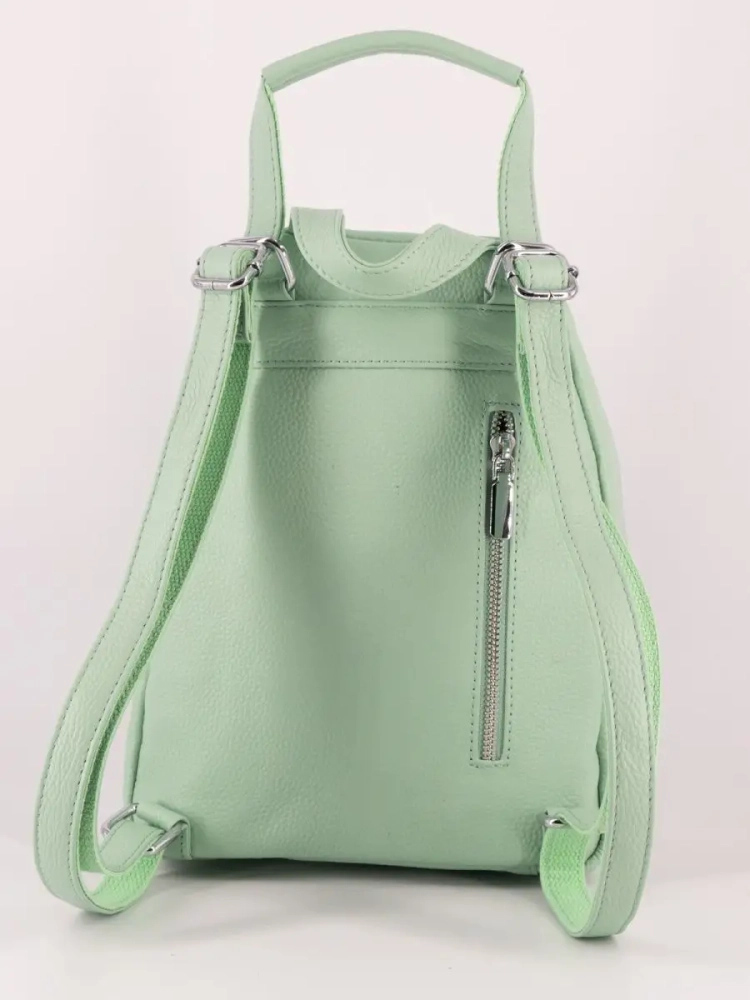 Рюкзак женский кожаный маленький Paul Rayner мята 1031-1