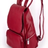 Женский кожаный городской рюкзак PR красный 1029