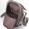 Женский кожаный городской рюкзак PR серый 1029