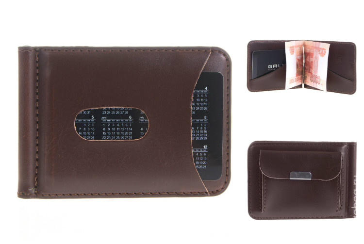 Зажим для денег GALIB M135-П2B brown