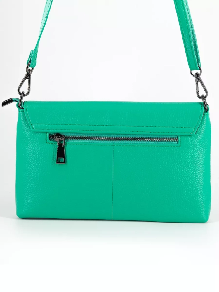 Клатч женский кожаный мятный 8819