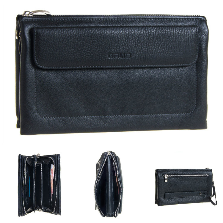 Кожаный двойной мужской клатч Galib 7M164