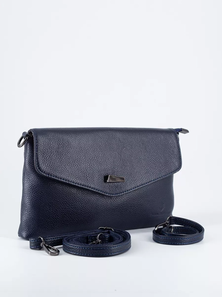 Клатч женский кожаный синий 8819