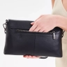 Клатч женский кожаный черный 8819